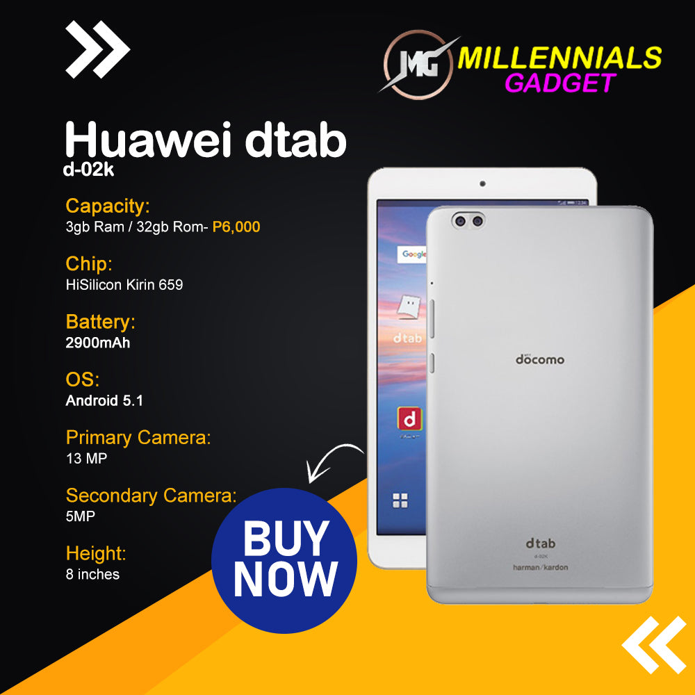 Huawei dtab d-02k Original | Preowned – Millennials Gadget